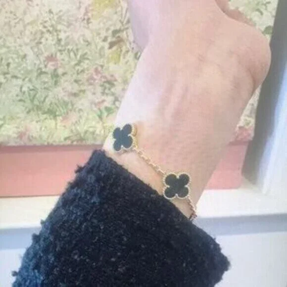 Authentic Van Cleef & Arpels Vintage Alhambra 18K Yellow Gold Bracelet